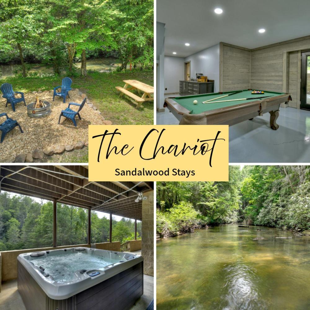 The Chariot - Creek Front With Hottub, Fire Pits, Billiards, Ev Charger - Sandalwood Stays ブルーリッジ山脈 エクステリア 写真